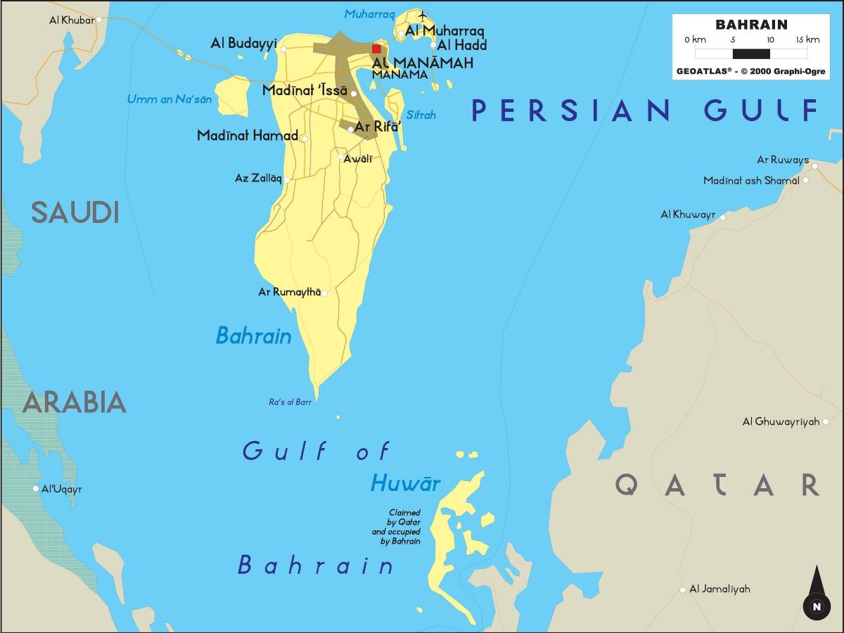 kart av Bahrain offline