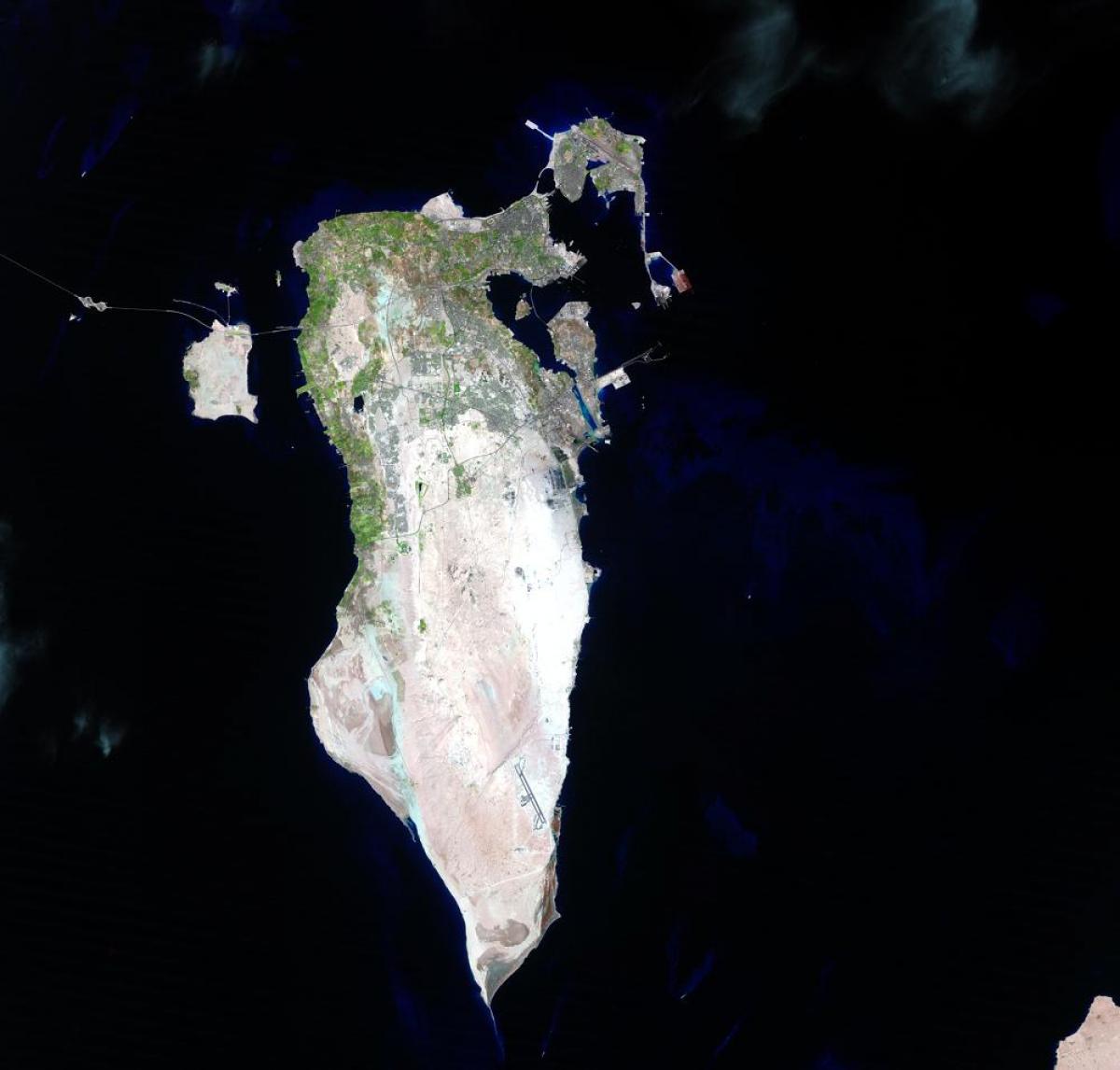 kart av satellitt-Bahrain