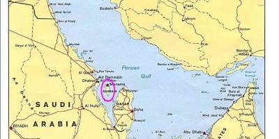 Kart av Bahrain island 