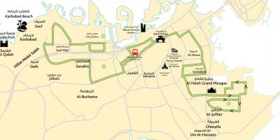 Kart over sentrum Bahrain