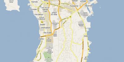 Kart over gaten kart over Bahrain