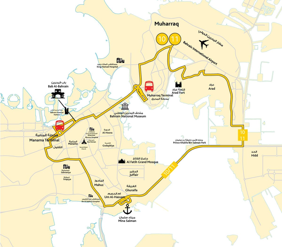 kart av Bahrain driving school road