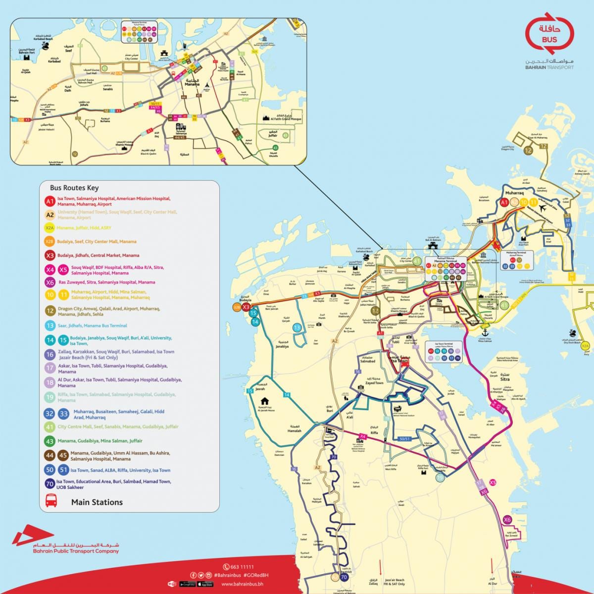 Bahrain buss rute kart