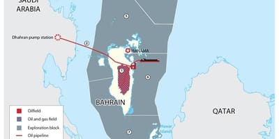 Kart av Bahrain blokker