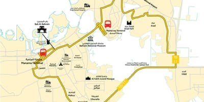 Kart av Bahrain driving school road