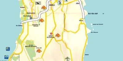 Kart av Bahrain turist